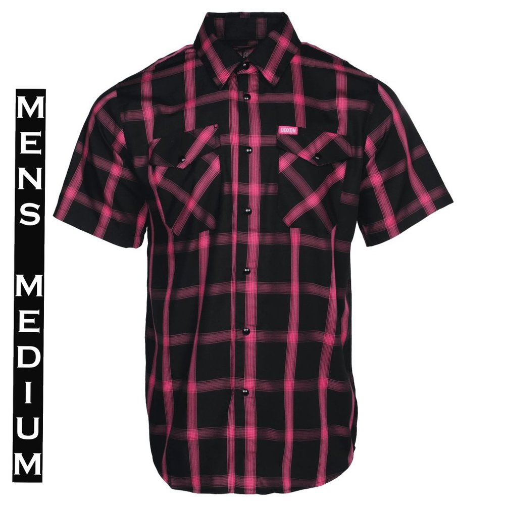 DIXXON FLANNEL - FIGHT Bamboo S/S Shirt - Men's M - BREAST CANCER AWAREN…